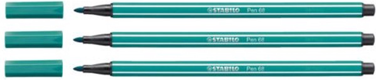 Viltstift STABILO Pen 68/51 turquoise blauw | 10 stuks